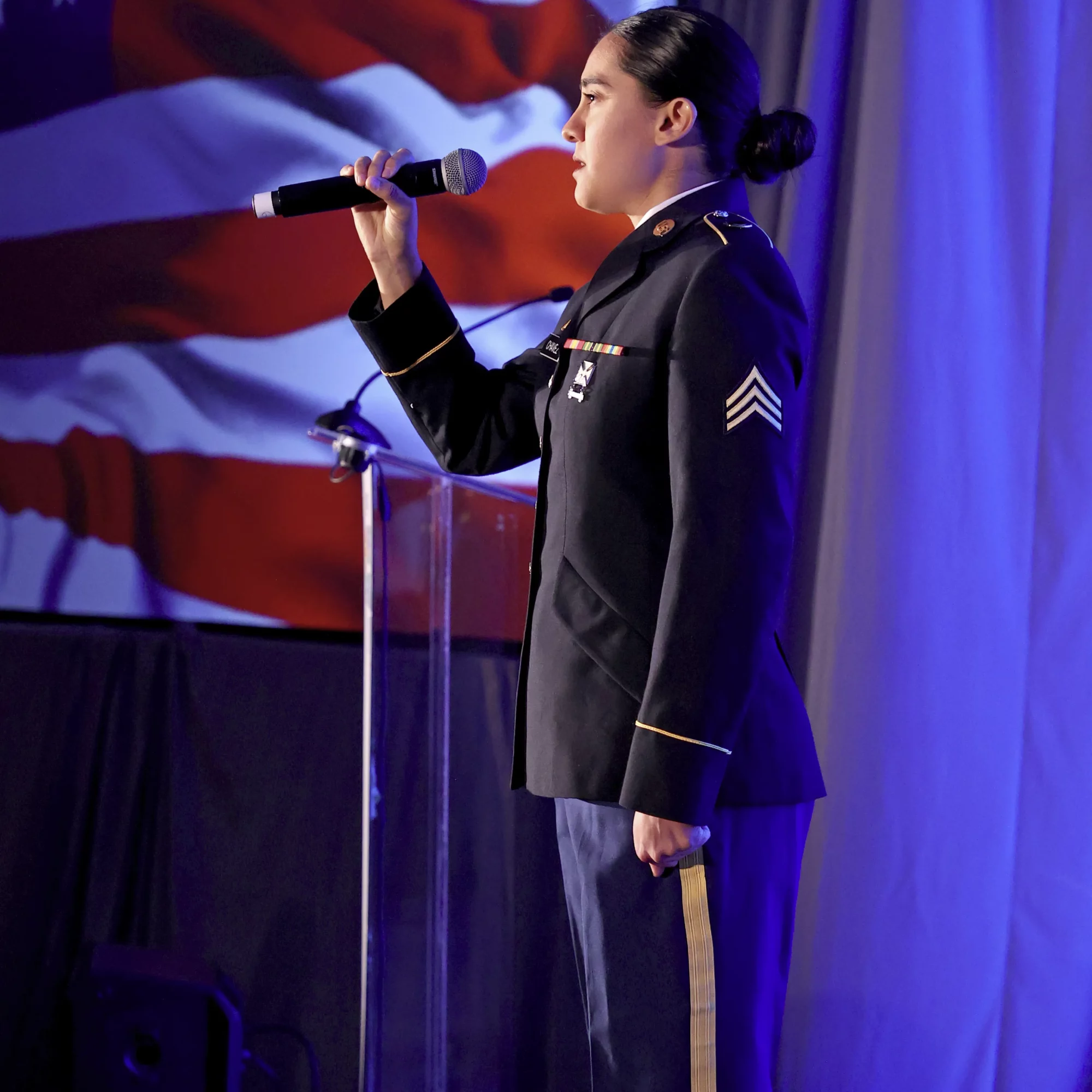 USHCC Energy Conference Attendees Speaking into Microphone