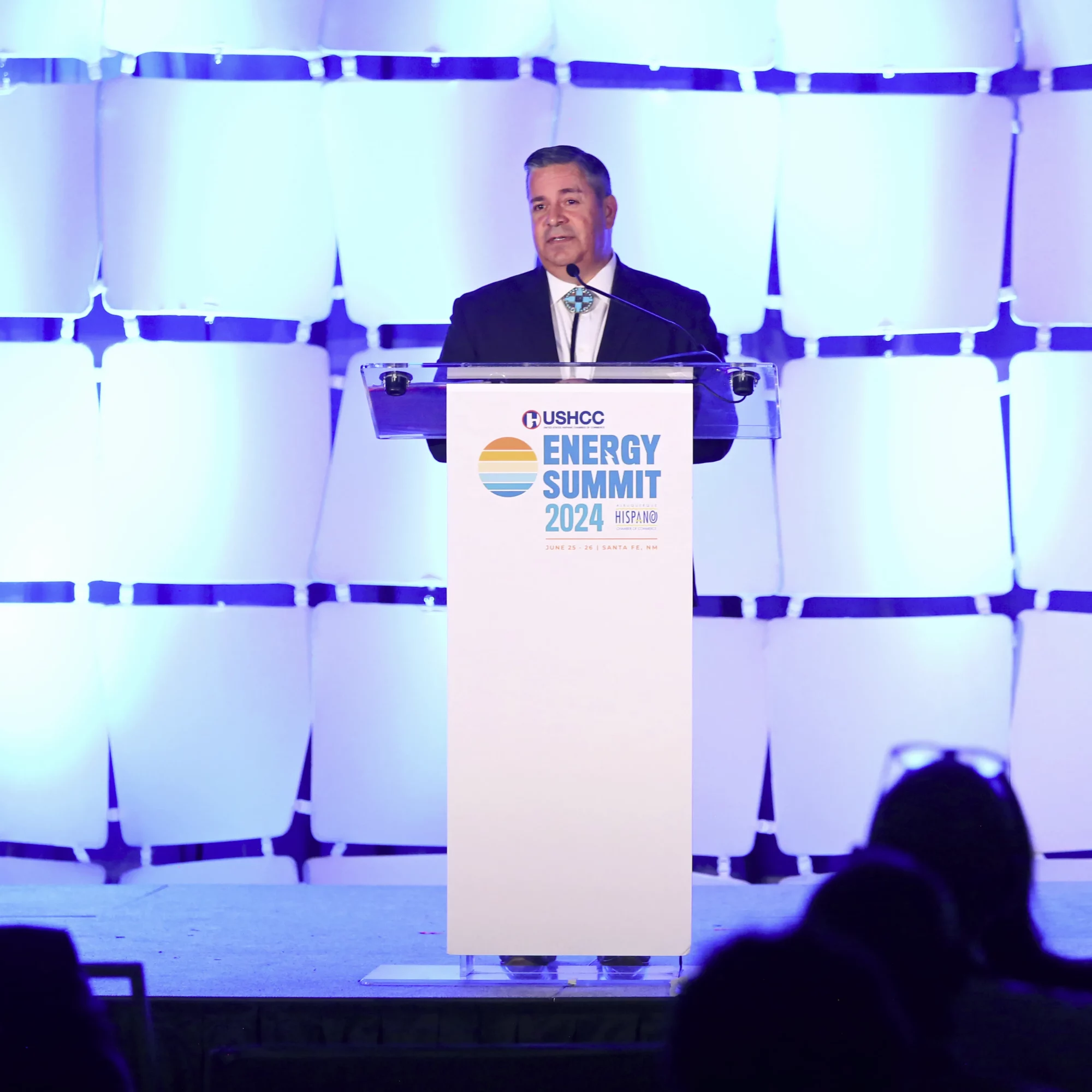 USHCC Energy Conference Attendees Talking Into Microphone