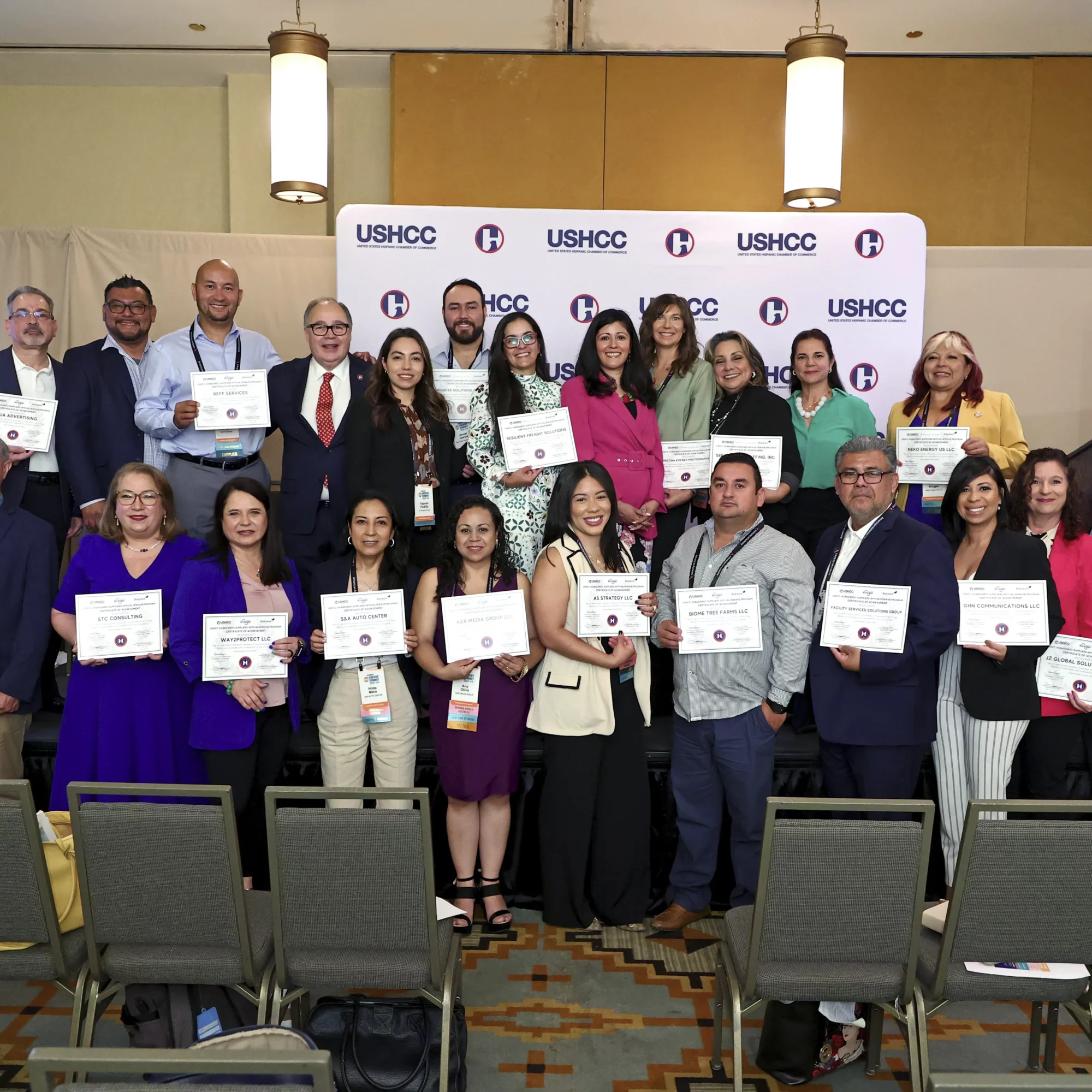 USHCC Energy Conference Attendees Holding Awards
