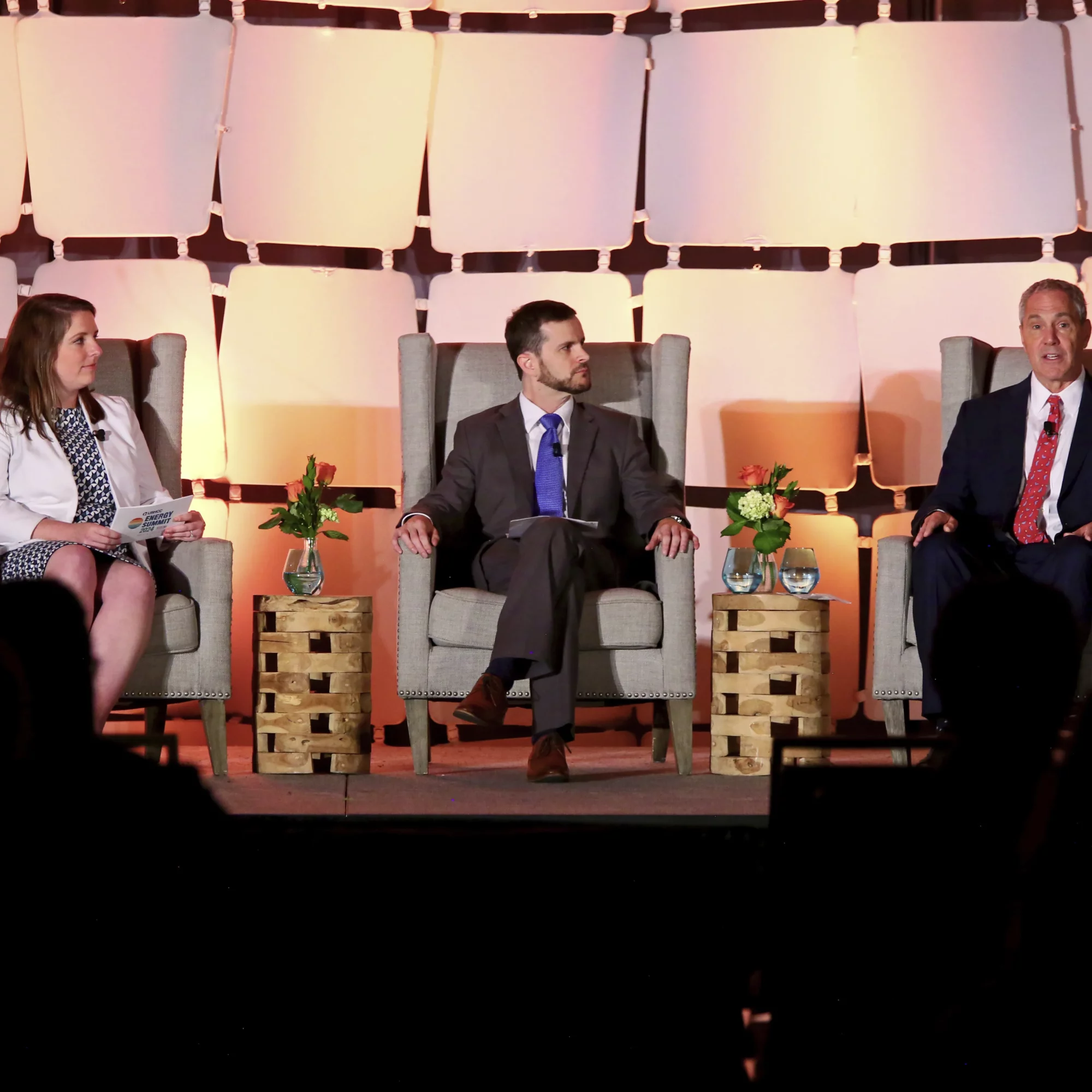 USHCC Energy Conference Attendees Talking On Stage
