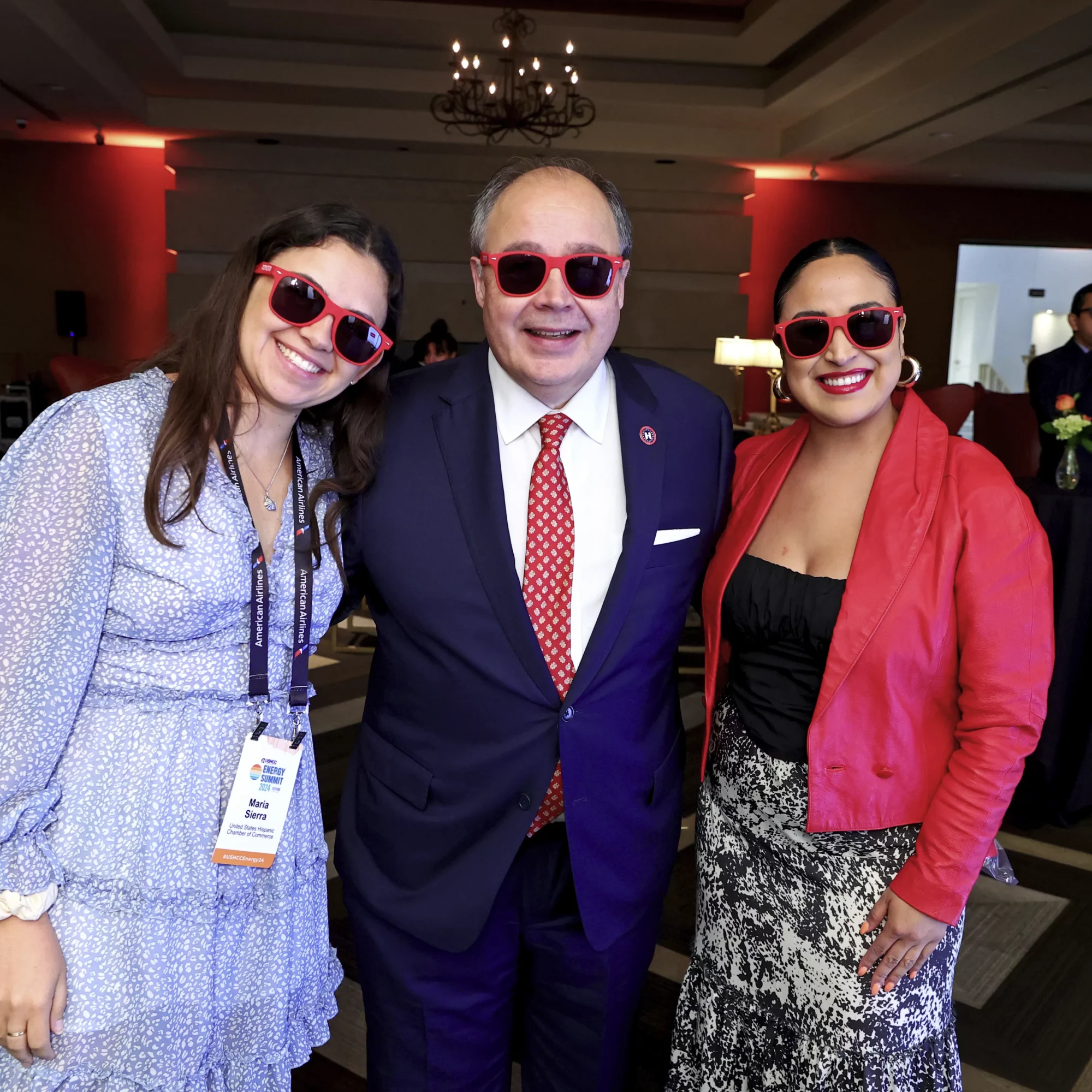 USHCC Energy Conference Attendees Smiling for Photo In Sunglasses
